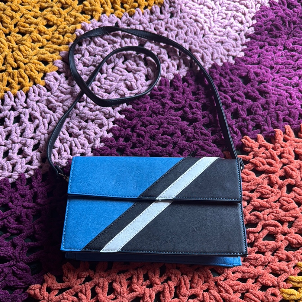 Stylish Blue and Black Women's Bag